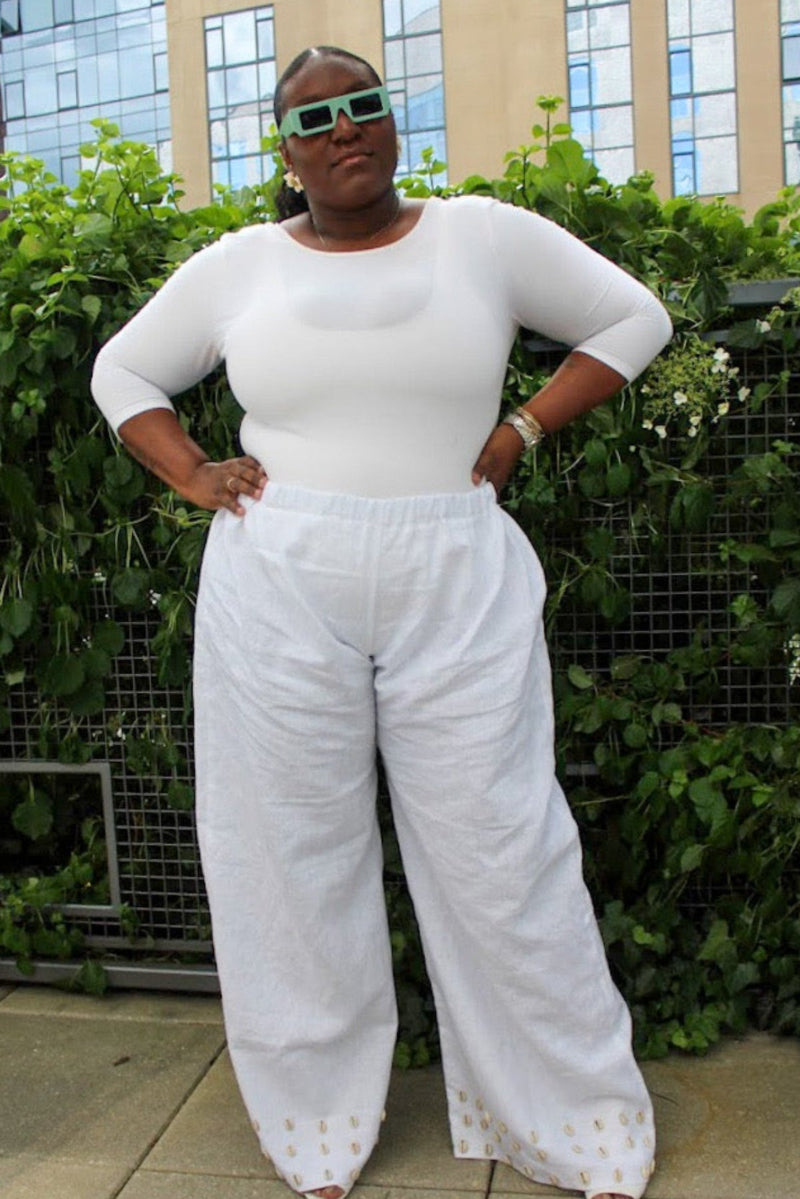 Seashell Breeze Linen Pants